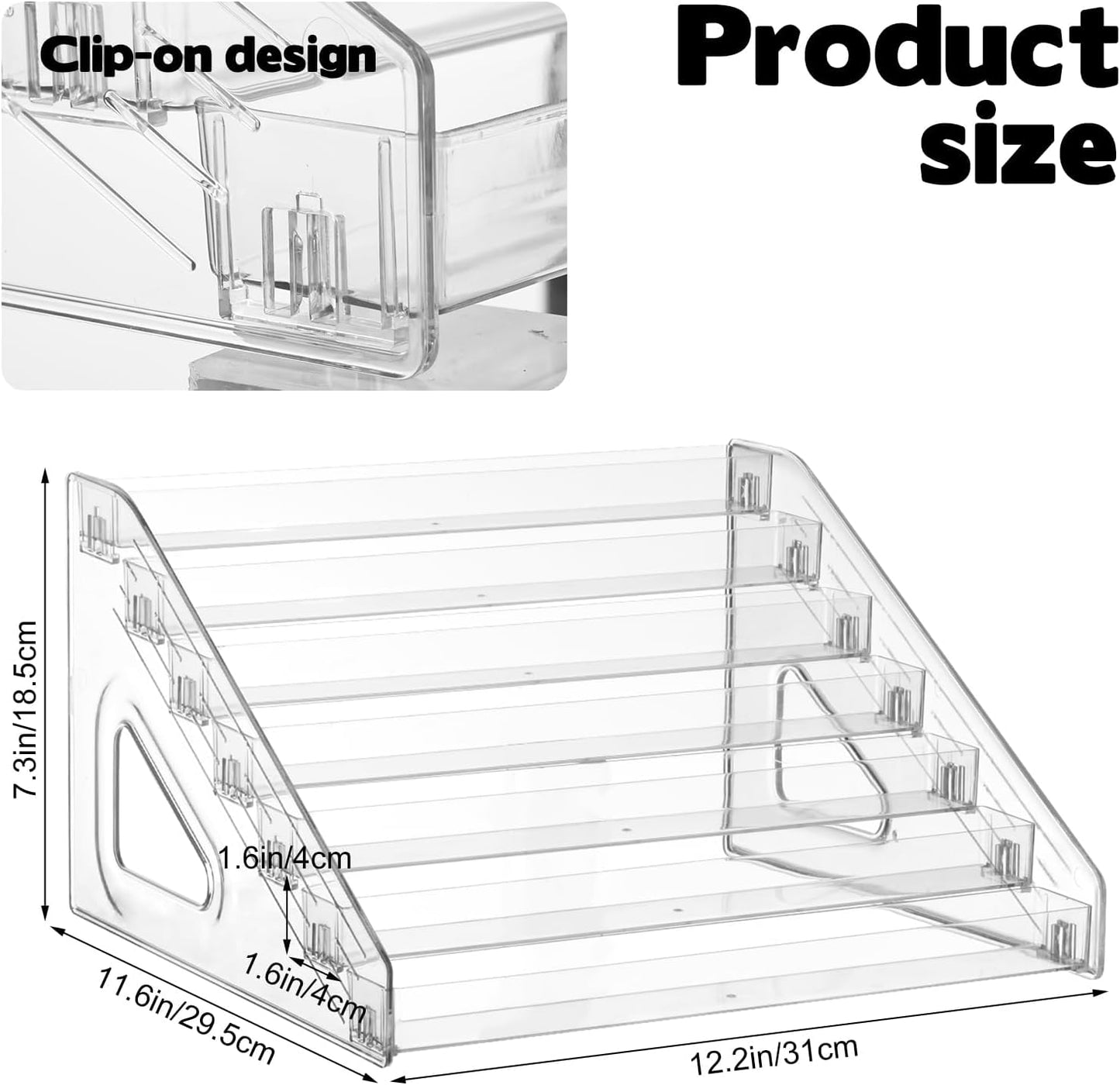 7 Layers Acrylic Greeting Card Display Stand Portable Display Rack Storage Sticker Organizer Stamp Postcard Mail Greeting Card Stand Portable Display Stand for Retail Counter